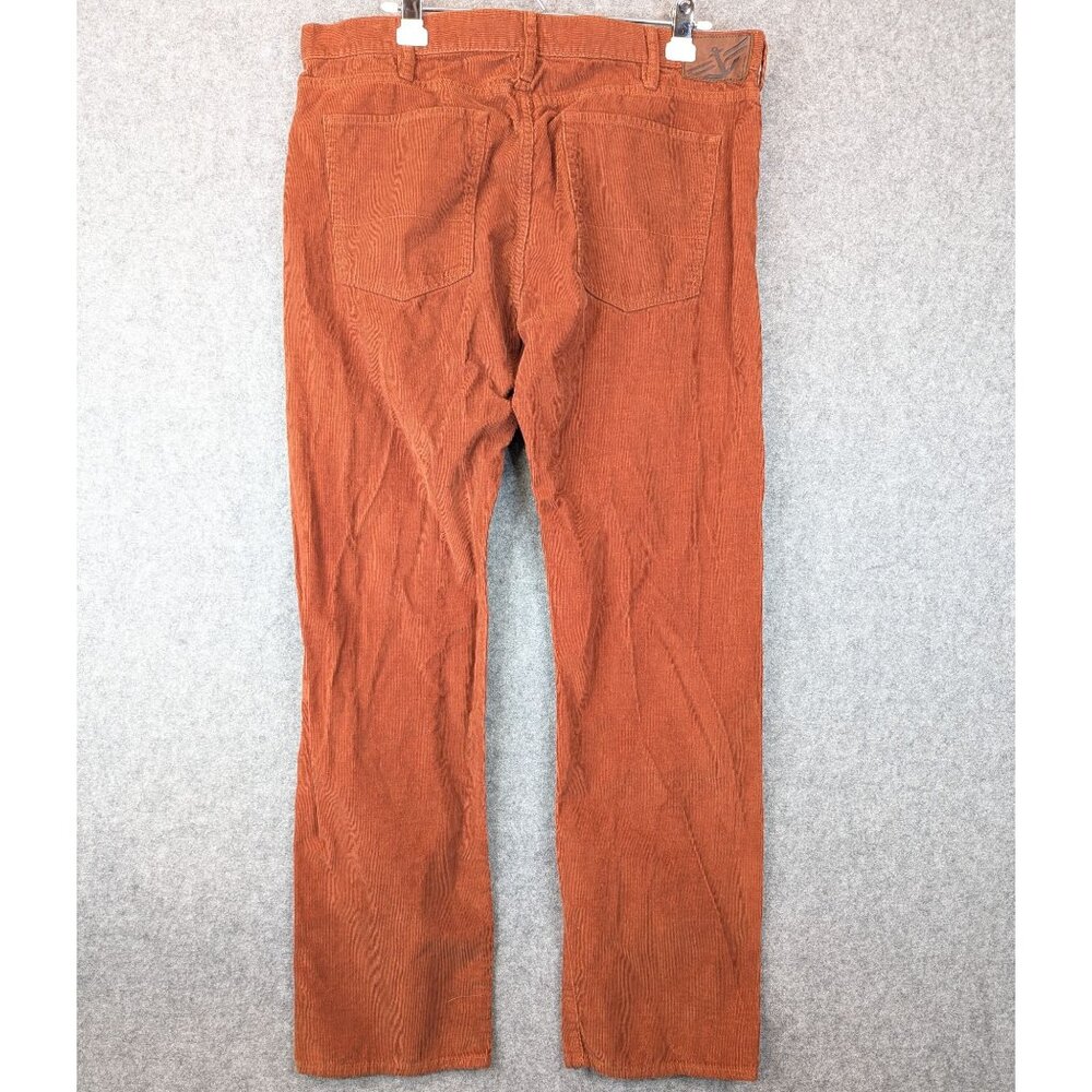 Dockers Corduroy Pants Mens 38x32 Rust Orange Straight Fit Casual Fall Warm